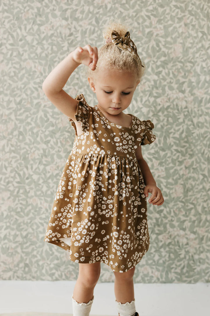 ORGANIC COTTON ADA DRESS - DAISY FLORAL