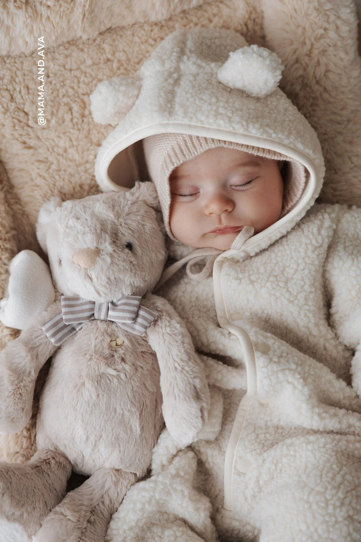 SASHA RECYCLED POLYESTER SHERPA ONEPIECE - NATURAL