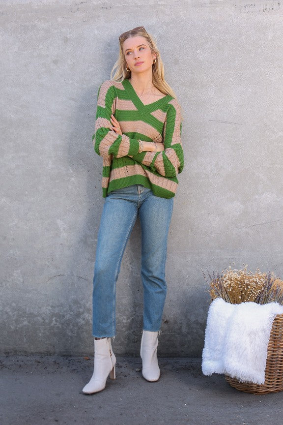 CELIA STRIPED SWEATER