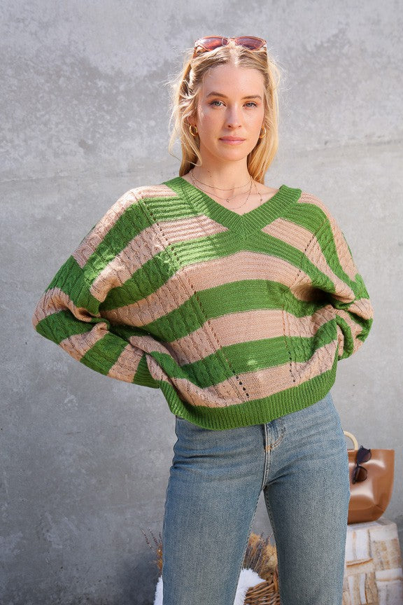 CELIA STRIPED SWEATER