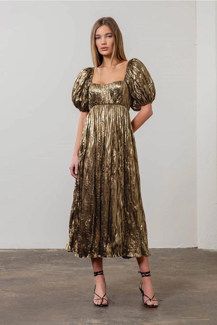 EZRA GOLD MAXI DRESS