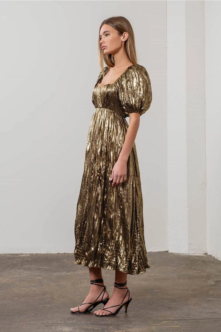 EZRA GOLD MAXI DRESS