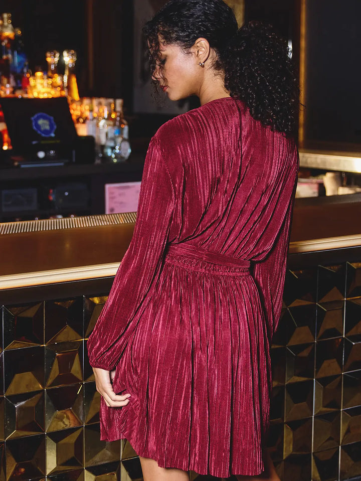 REBEL NIGHTS PLEATED MINI DRESS