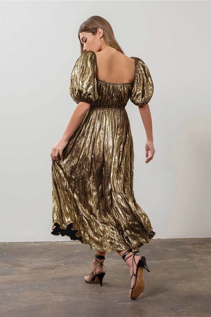 EZRA GOLD MAXI DRESS