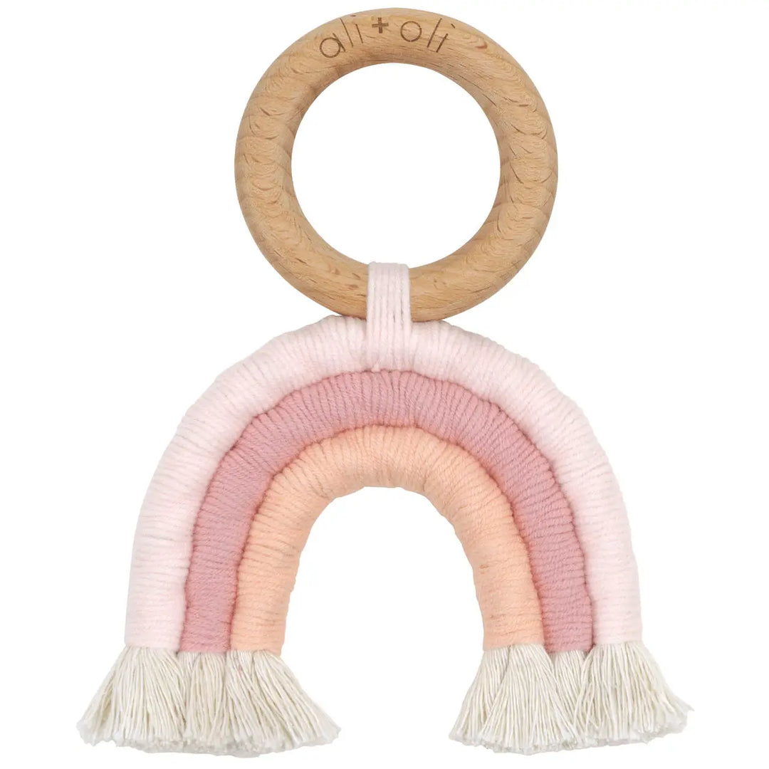MINI MACRAME RAINBOW TEETHING TOY
