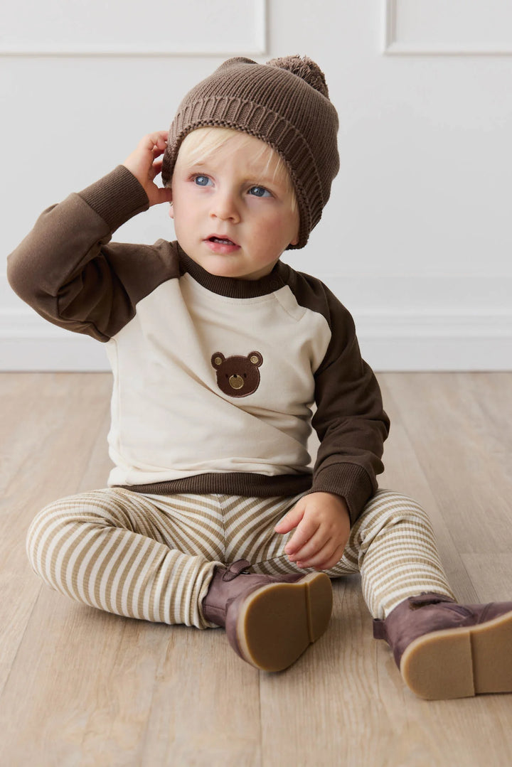ORGANIC COTTON TAO SWEATSHIRT - CLOUD BOBBIE BEAR
