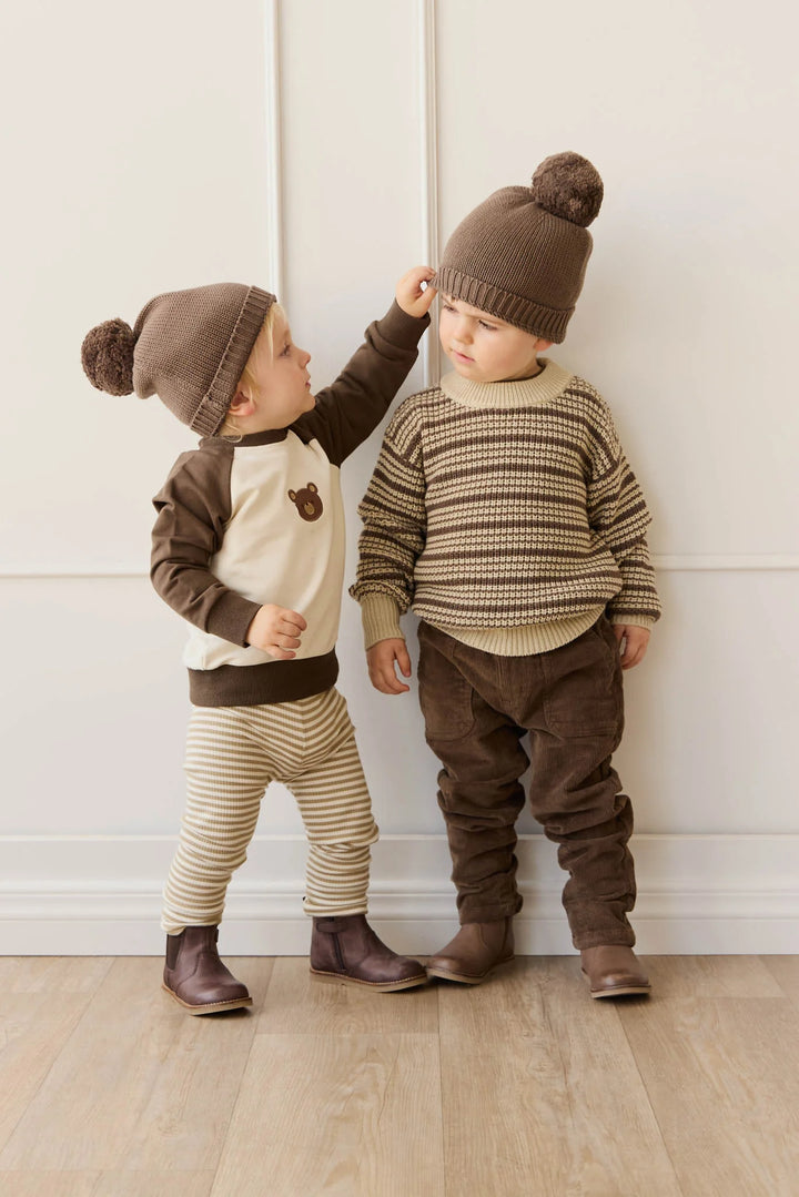 ORGANIC COTTON TAO SWEATSHIRT - CLOUD BOBBIE BEAR