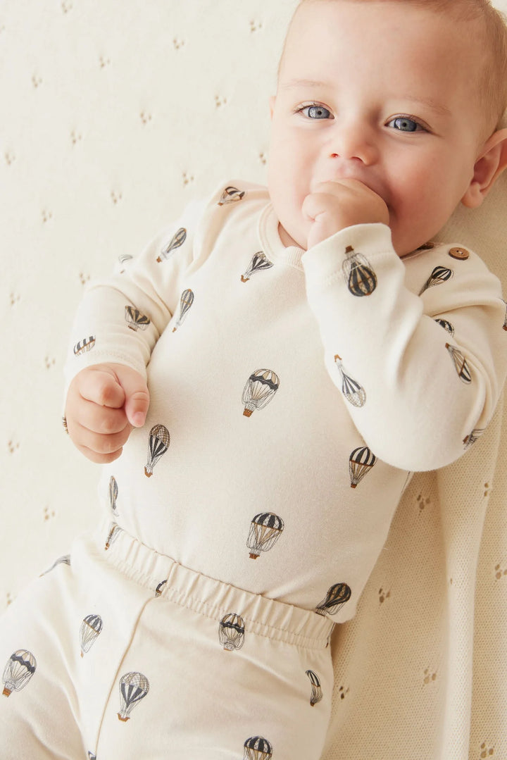 ORGANIC COTTON FERNLEY BODYSUIT - MONTGOLFIERE CLOUD