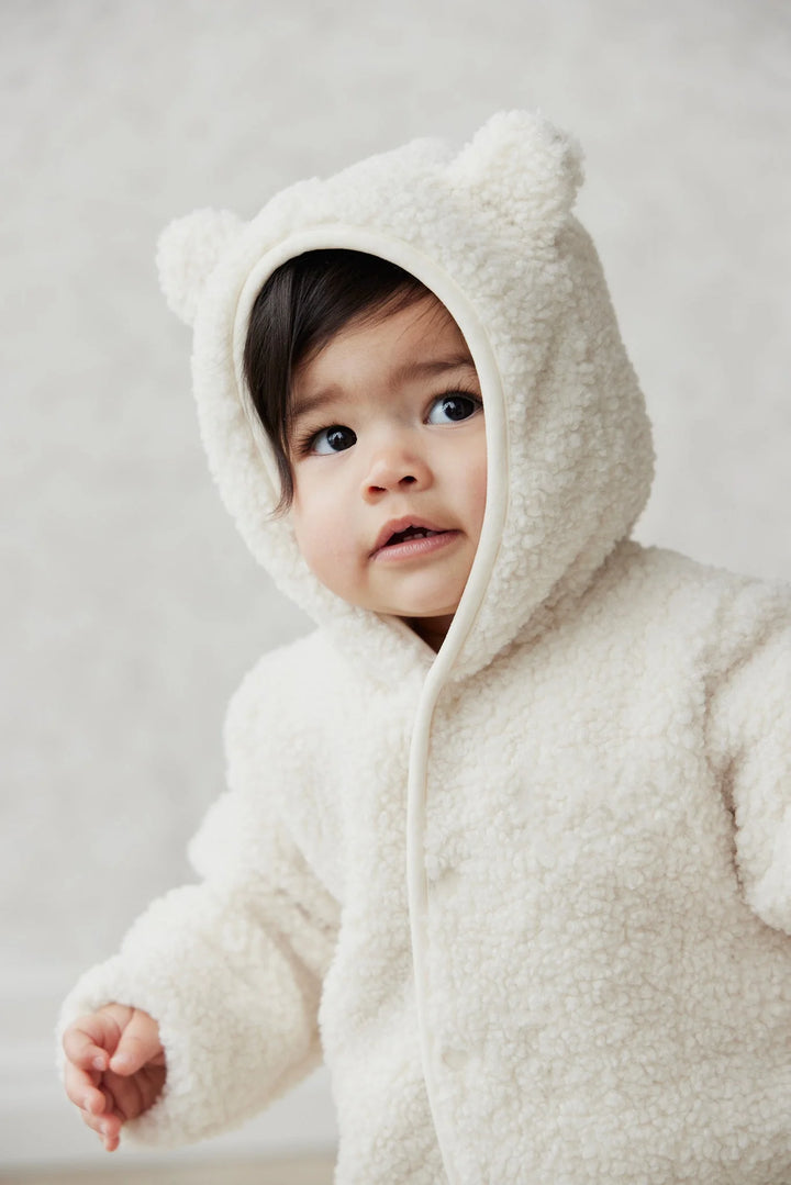 SASHA RECYCLED POLYESTER SHERPA ONEPIECE - NATURAL