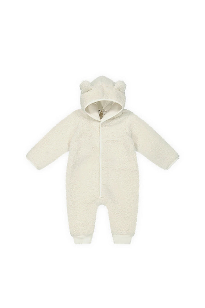 SASHA RECYCLED POLYESTER SHERPA ONEPIECE - NATURAL