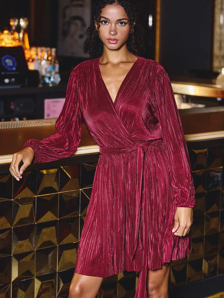 REBEL NIGHTS PLEATED MINI DRESS
