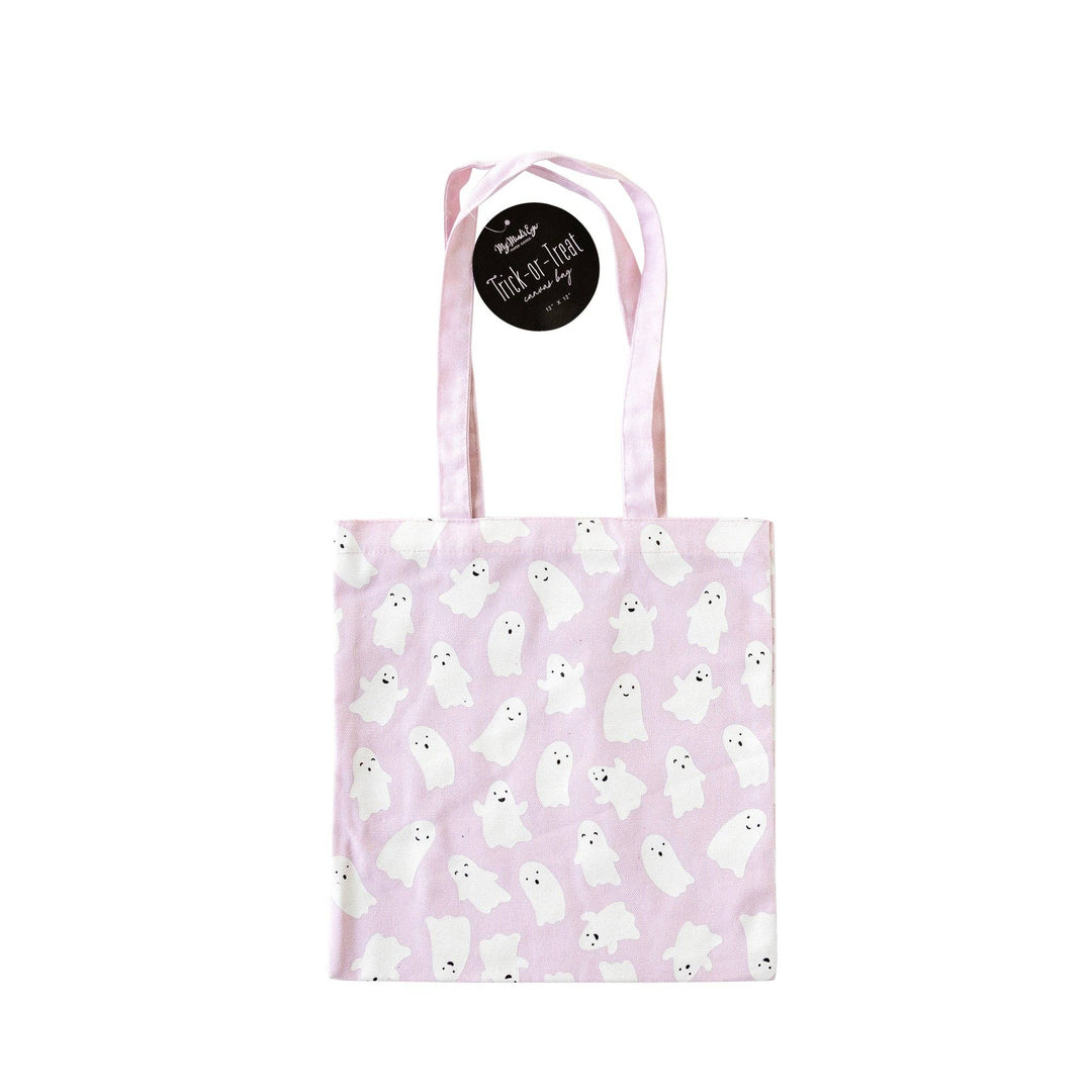 PINK GHOST CANVAS TOTE BAG