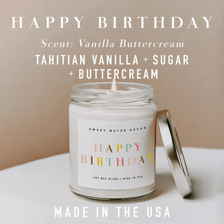 HAPPY BIRTHDAY SOY CANDLE - 9OZ