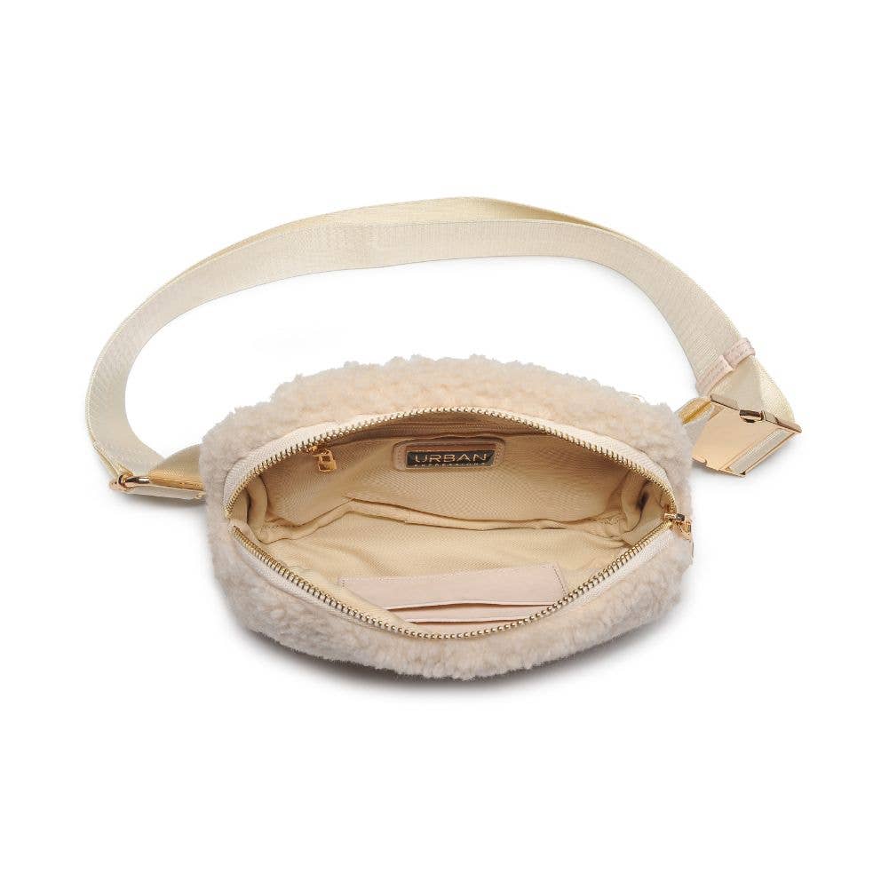 SHERRY SHERPA SHEARLING BELT BAG - IVORY