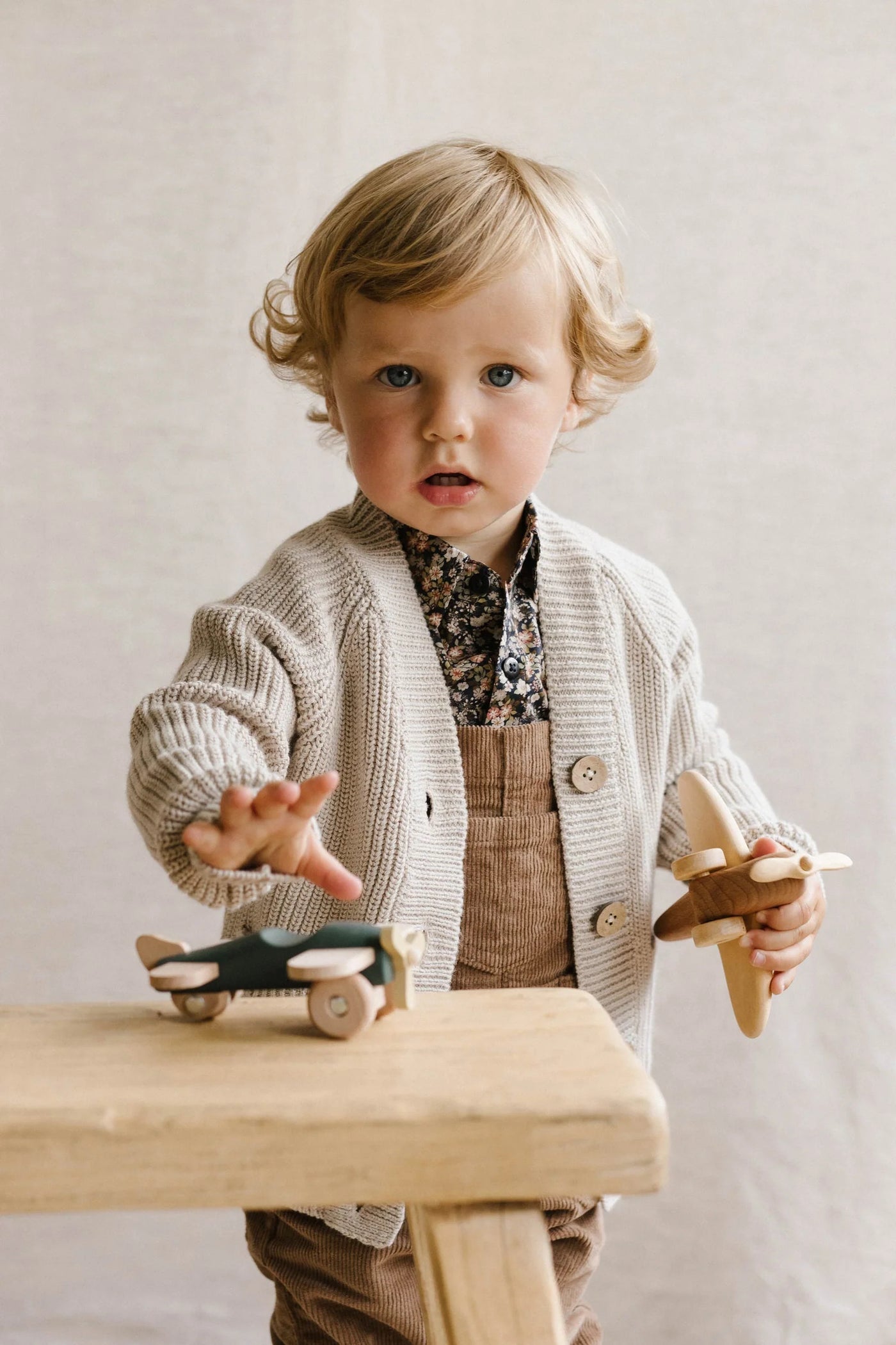 ARTY KNITTED CARDIGAN - OAT MARLE