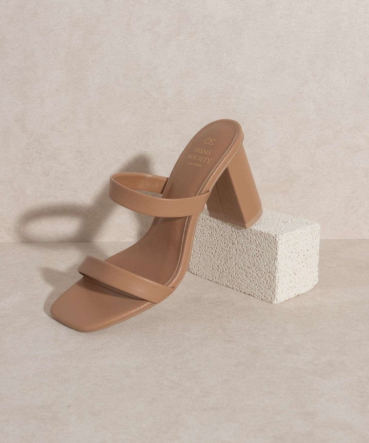 KHLOE MODERN STRAPPY HEEL TAUPE