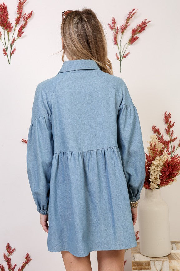 DEBBIE DENIM SHIRT DRESS