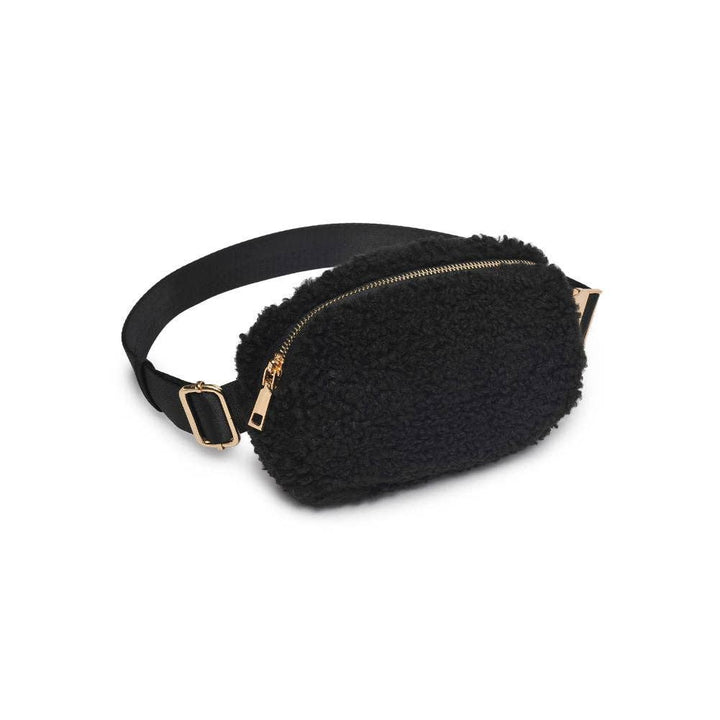 SHERRY SHERPA SHEARLING BELT BAG - ROSE