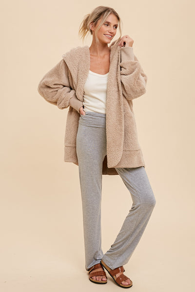 THE COZIEST YET POCKETED CARDIGAN - TAUPE