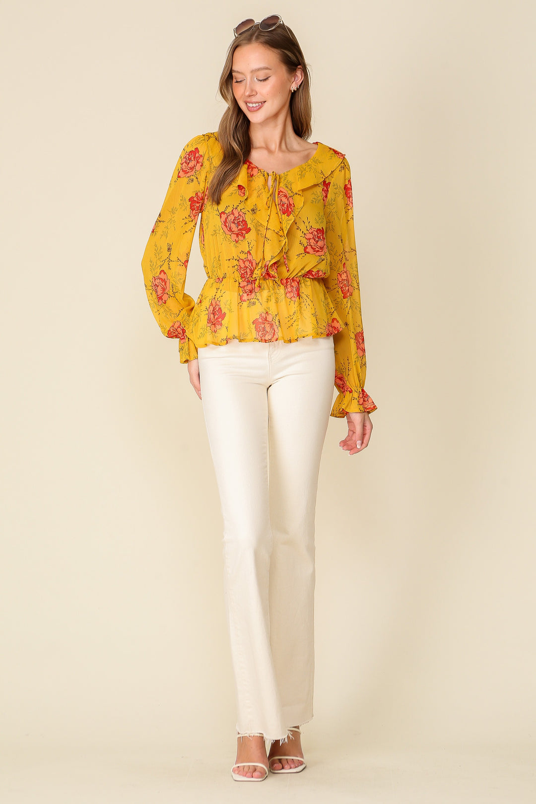 ROMANCE NOVEL FLORAL BLOUSE