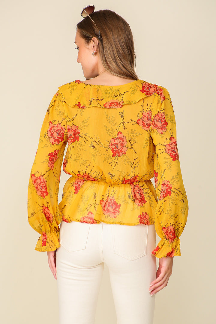 ROMANCE NOVEL FLORAL BLOUSE