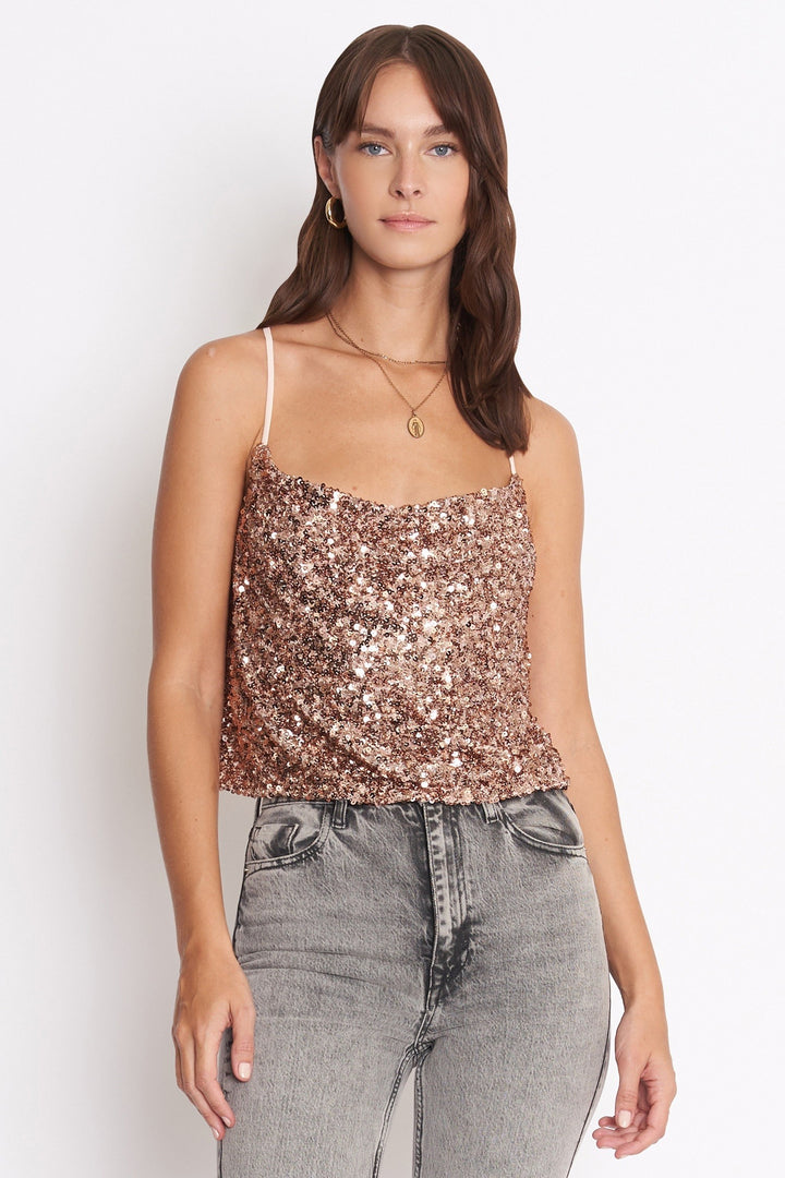 ESTELLA SEQUIN CROP TOP