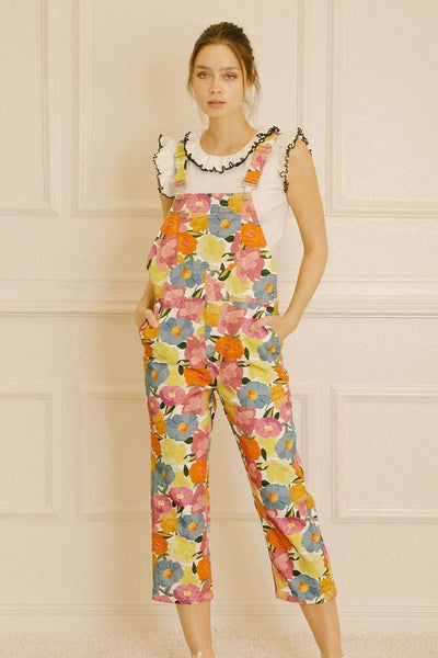 FLORAL OASIS COTTON JUMPSUIT