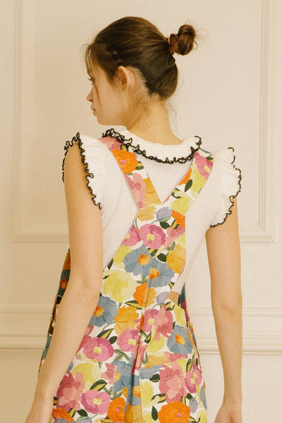 FLORAL OASIS COTTON JUMPSUIT