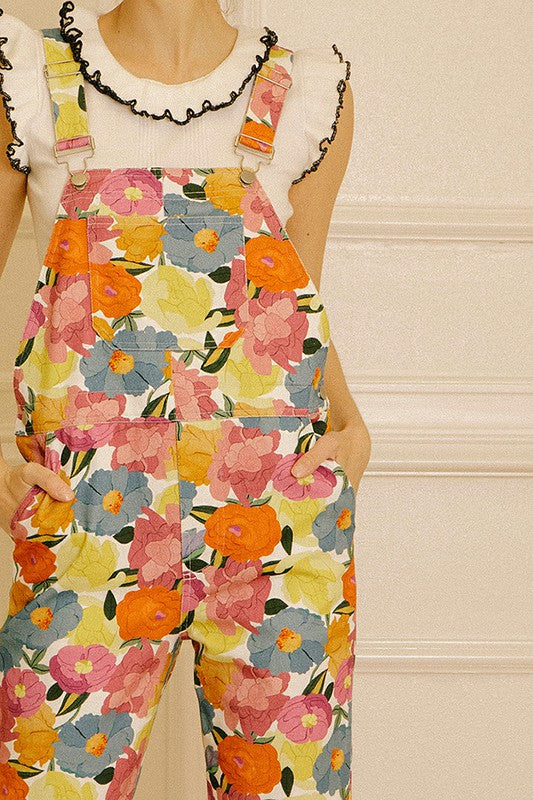 FLORAL OASIS COTTON JUMPSUIT