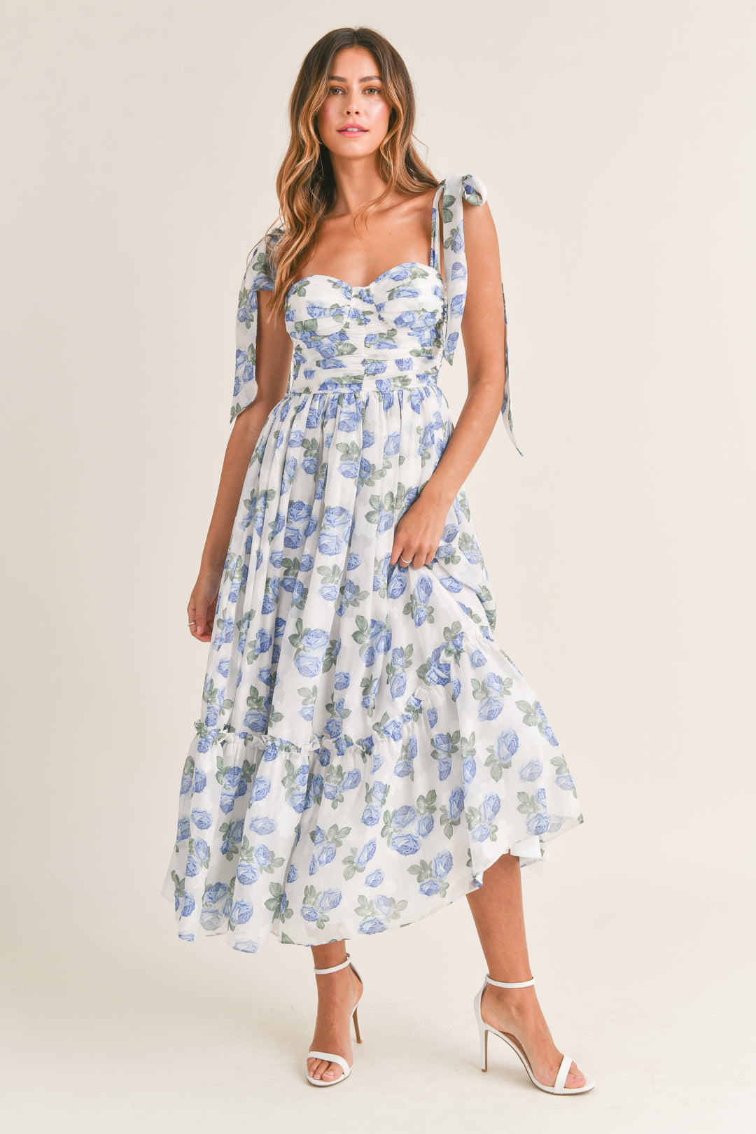 CLAIRE FLORAL MIDI DRESS