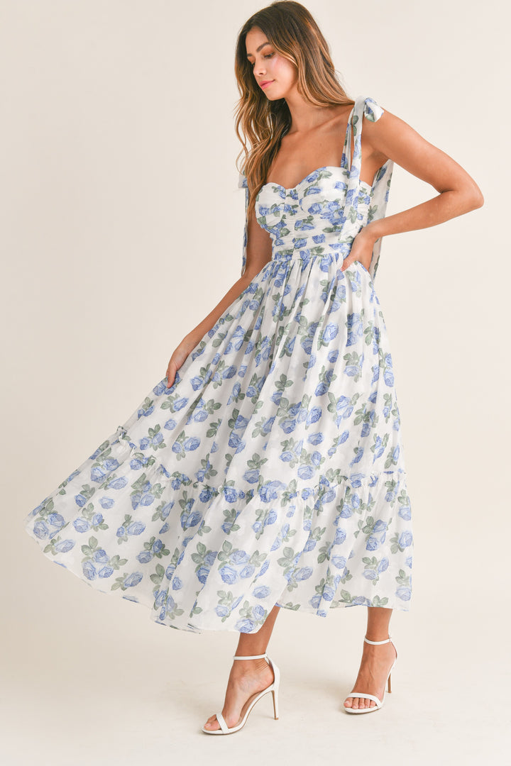 CLAIRE FLORAL MIDI DRESS