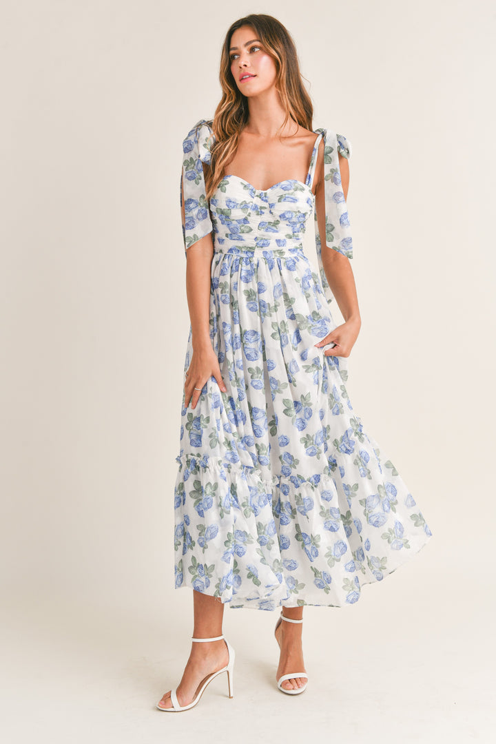 CLAIRE FLORAL MIDI DRESS