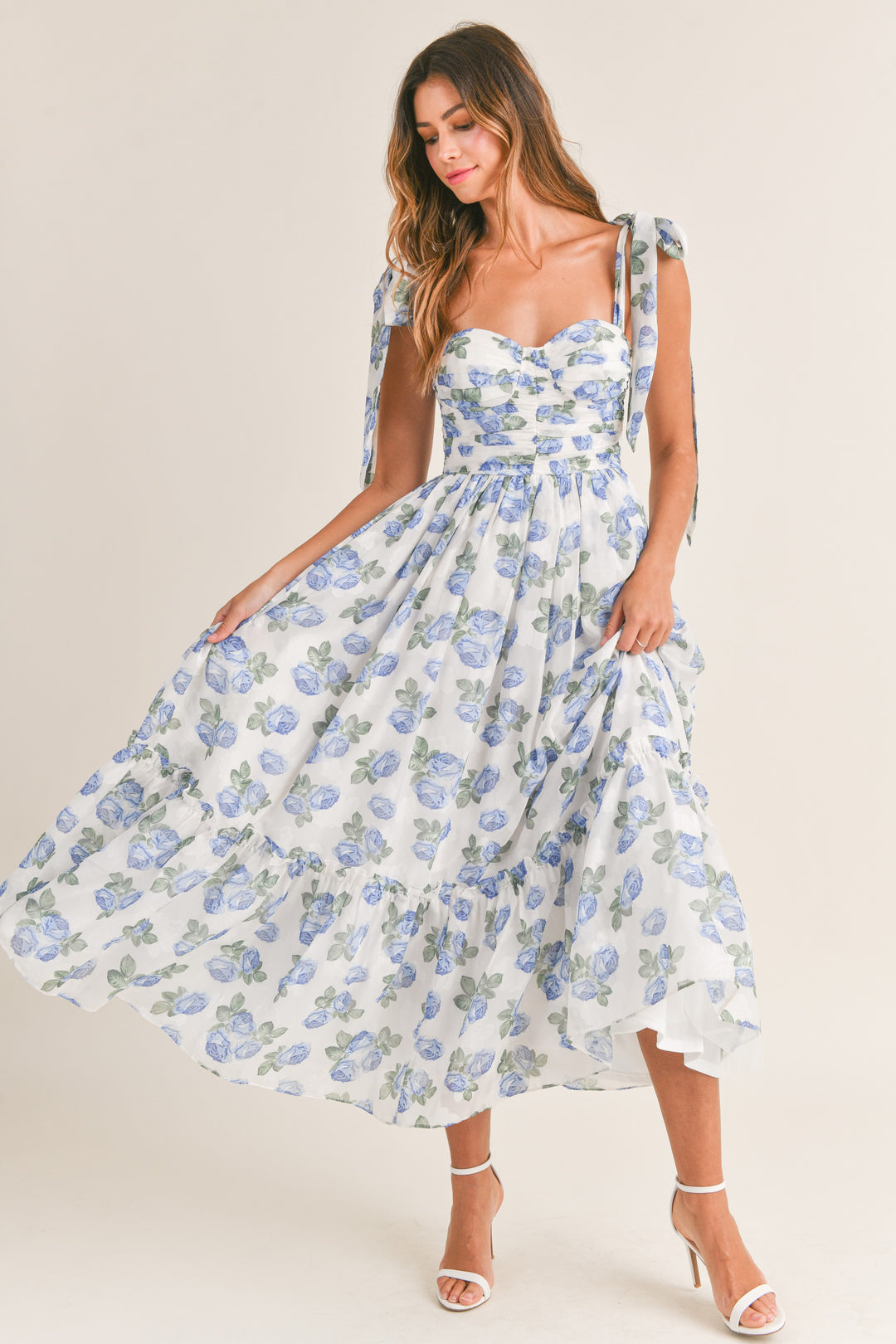 CLAIRE FLORAL MIDI DRESS