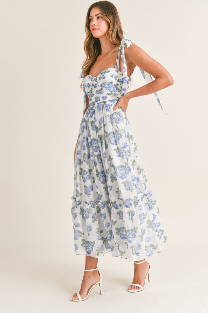 CLAIRE FLORAL MIDI DRESS