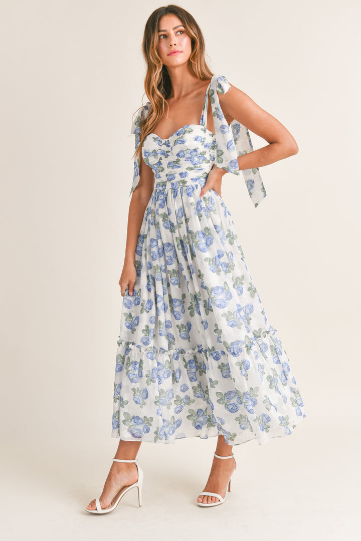 CLAIRE FLORAL MIDI DRESS