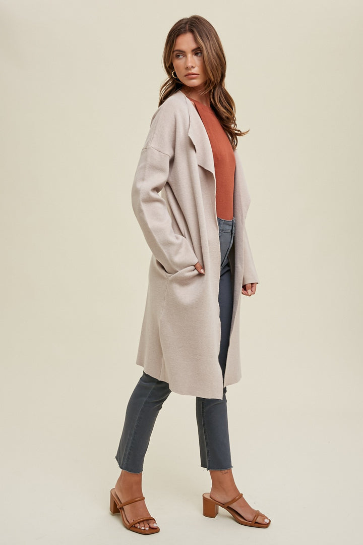 DANNY DRAPED SWEATER COAT