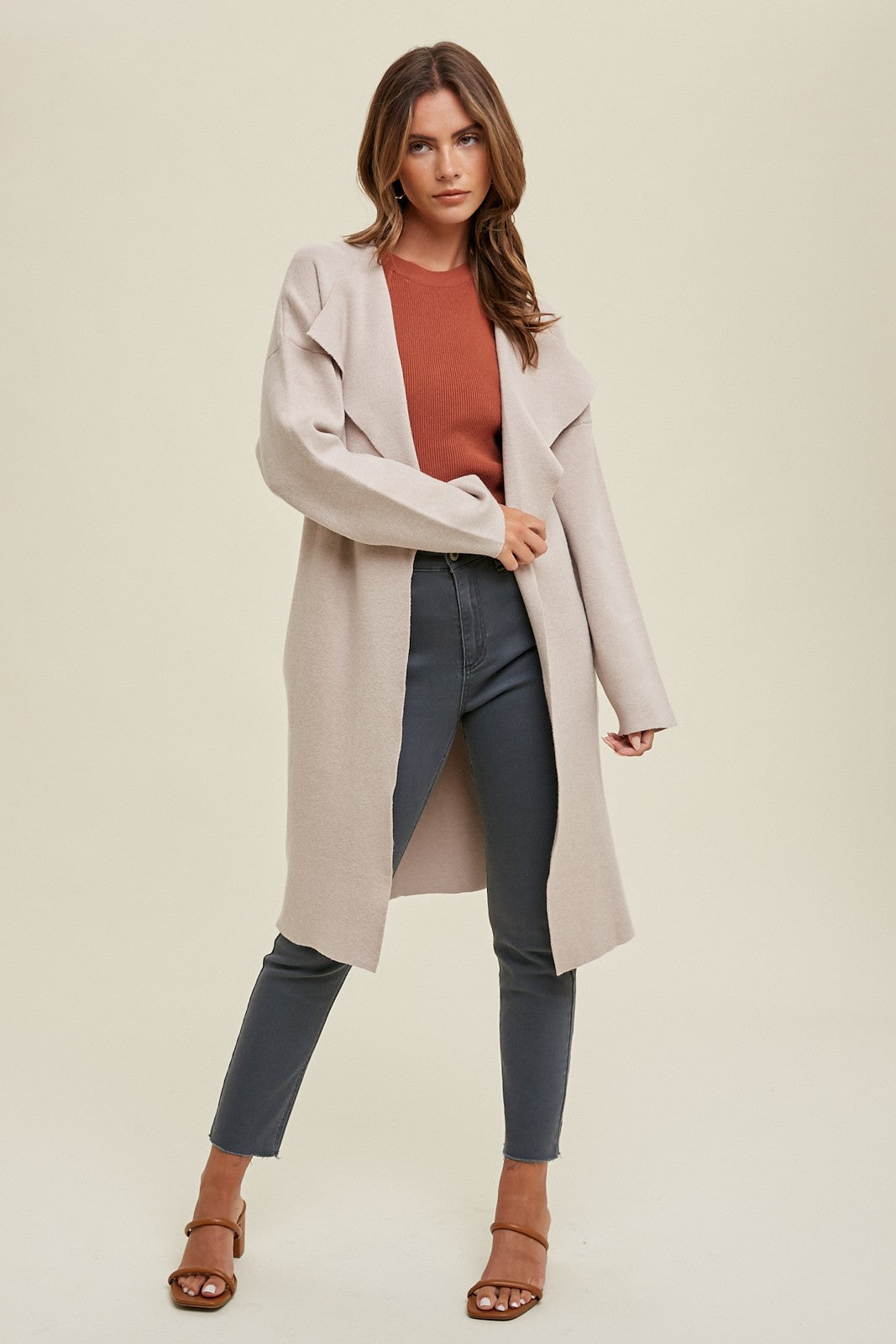 DANNY DRAPED SWEATER COAT