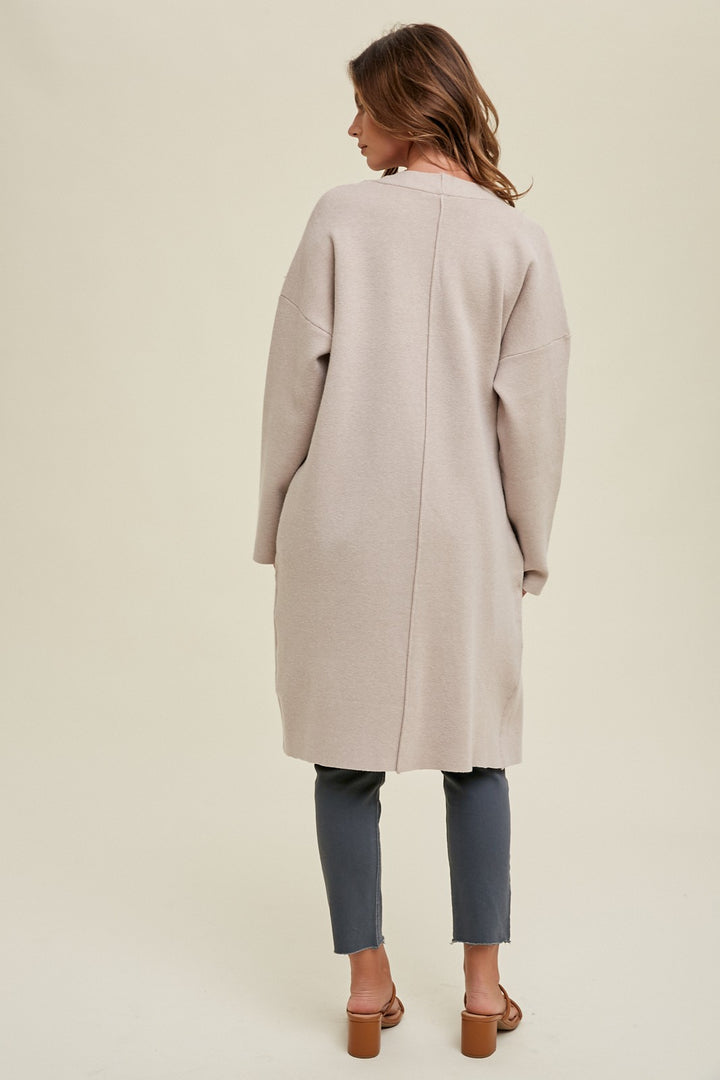 DANNY DRAPED SWEATER COAT