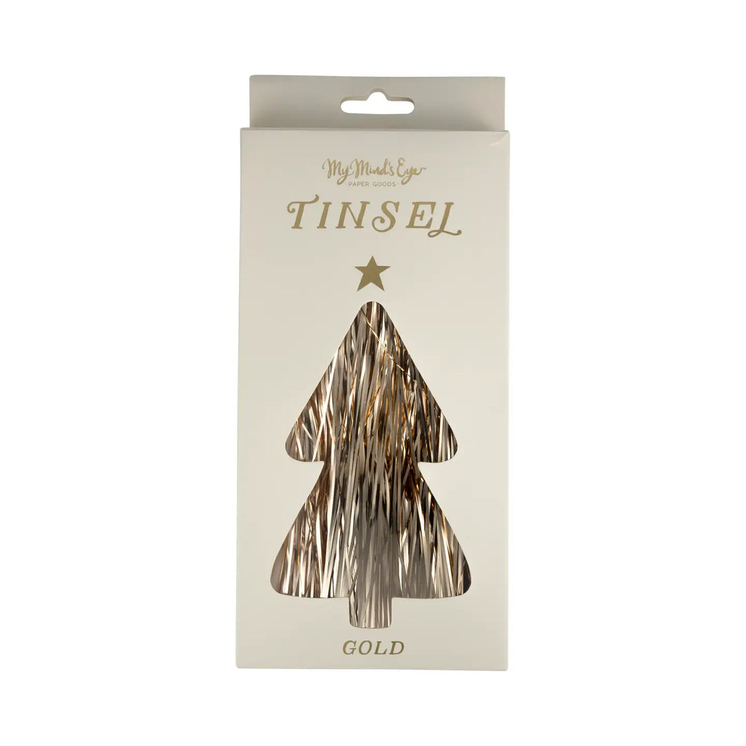 GOLD TREE TINSEL