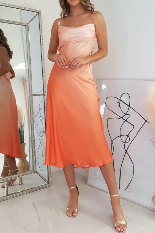 SANTORINI SUNRISE MIDI DRESS