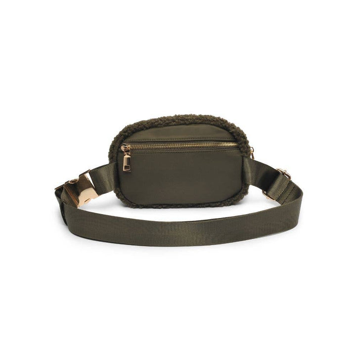 SHERRY SHERPA SHEARLING BELT BAG - IVORY