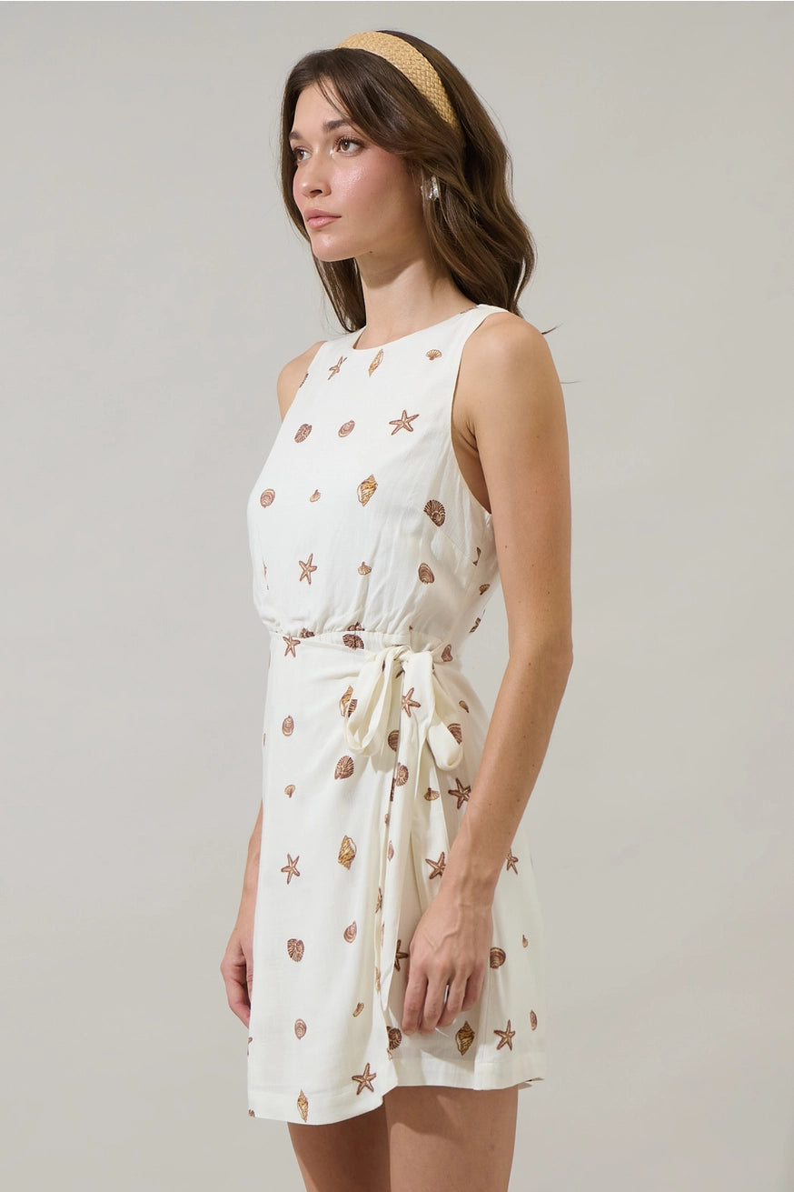 CERISE SHELLS JANIS WRAP DRESS