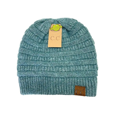 FUZZY LINED BEANIE - HEATHER FOREST