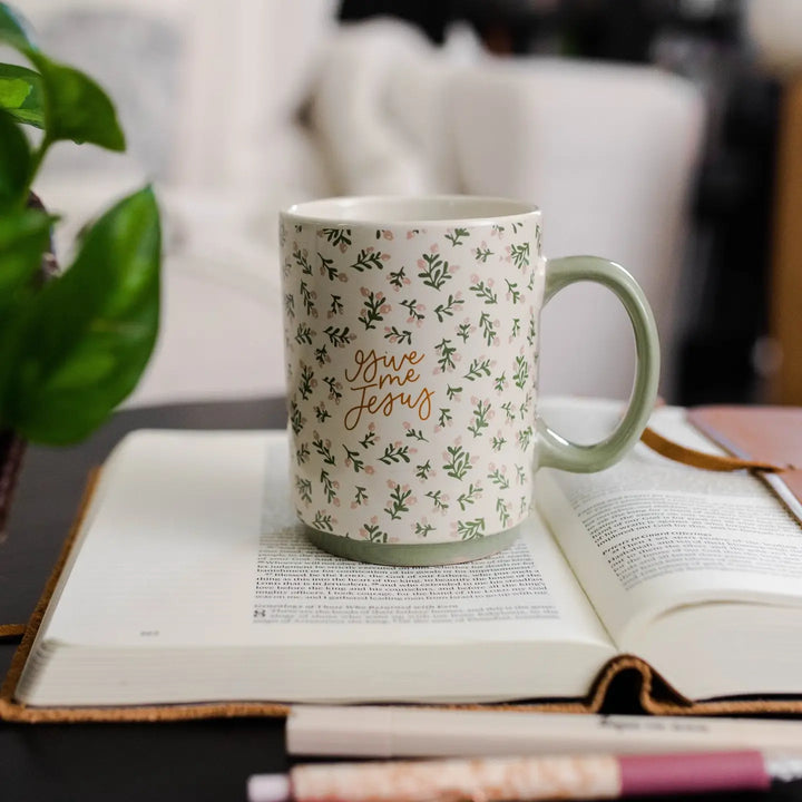 GIVE ME JESUS FLORAL MUG