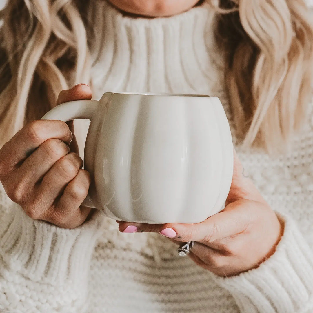 CREAM PUMPKIN COFFEE MUG