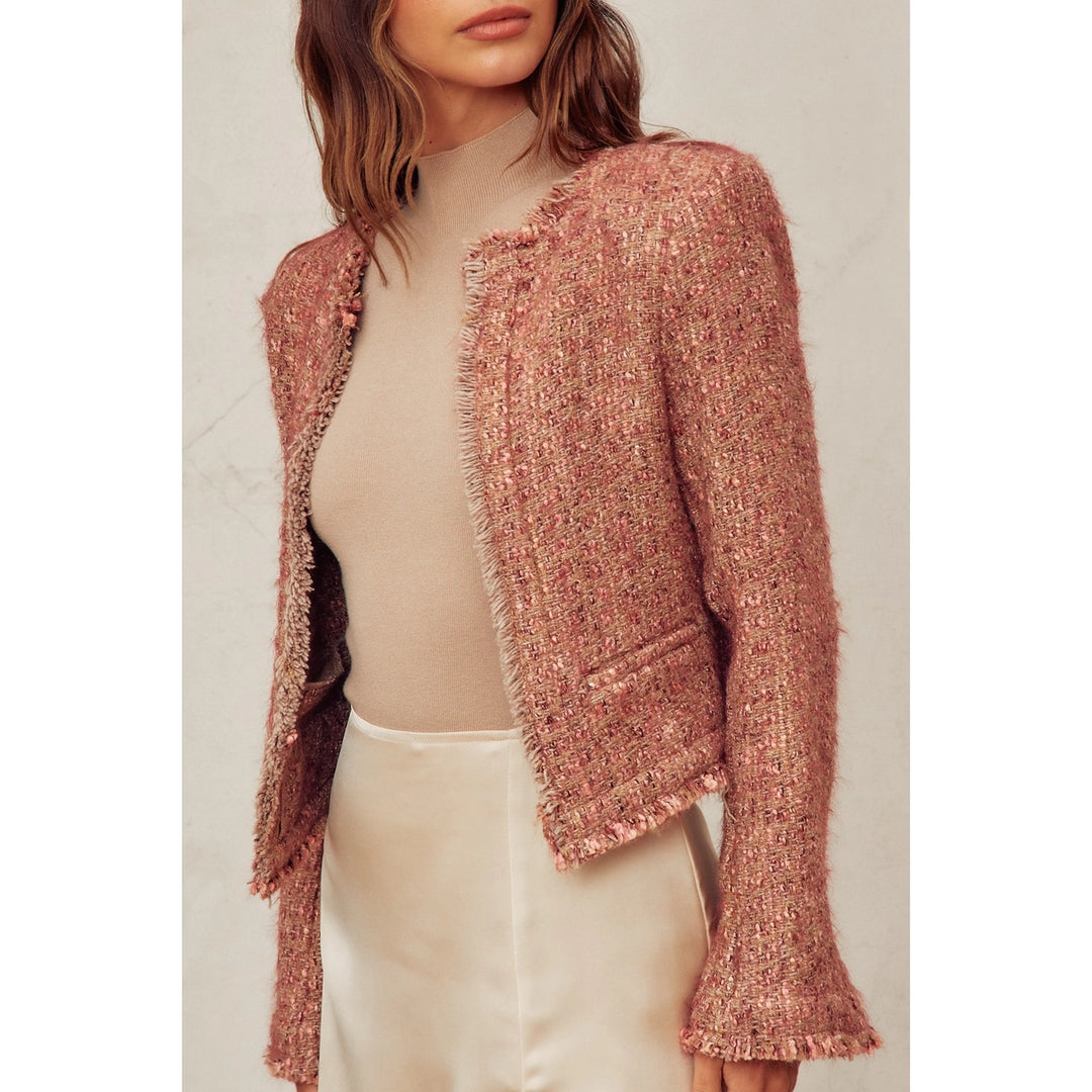 BLAIR OPEN FRONT KNIT BLAZER