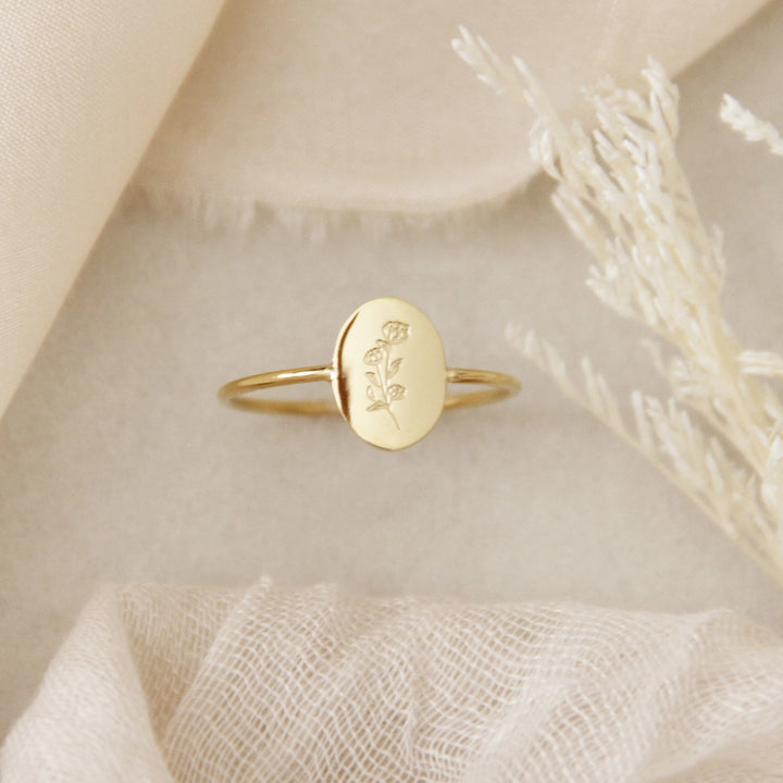 OVAL FLOWER RING