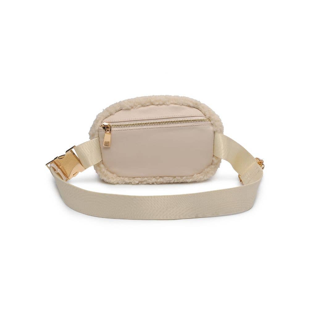 SHERRY SHERPA SHEARLING BELT BAG - IVORY