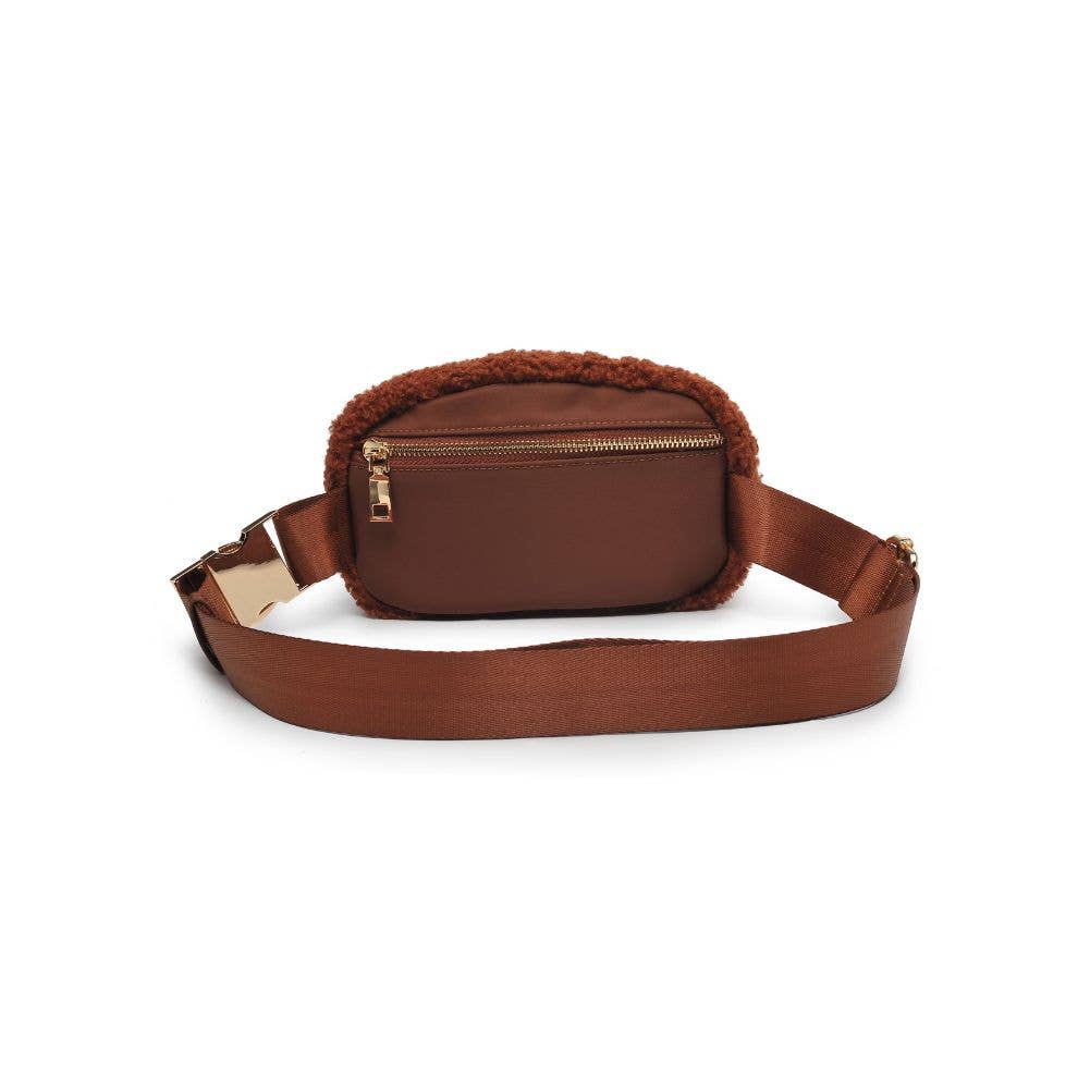 SHERRY SHERPA SHEARLING BELT BAG - IVORY