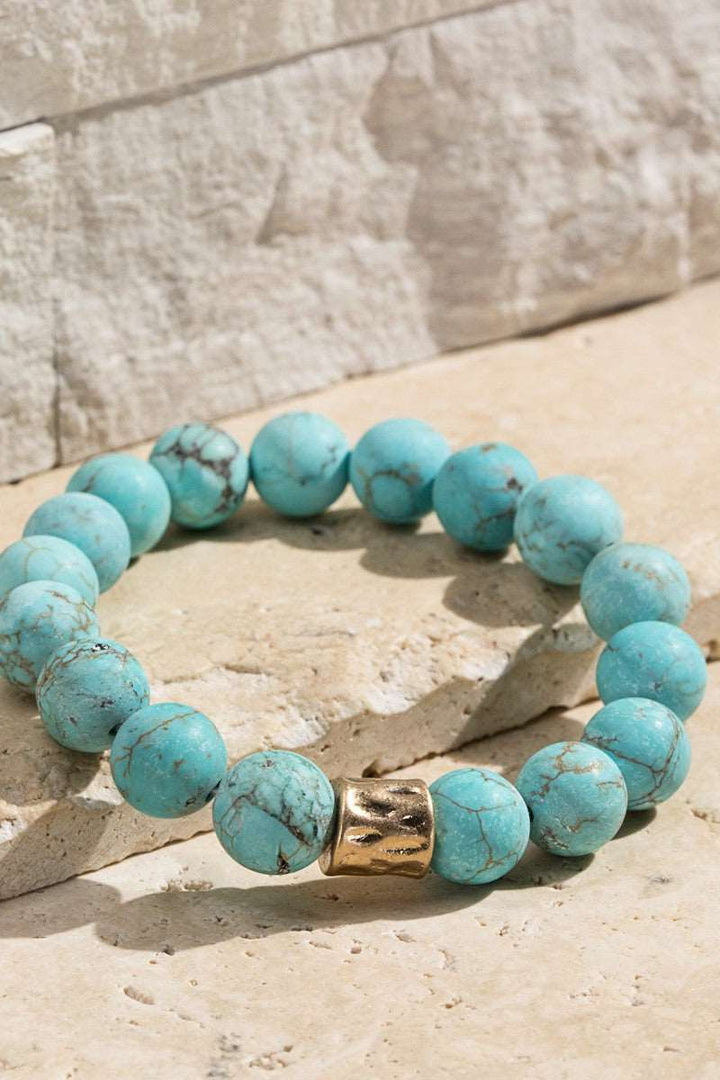 KARMA BEADED BRACELET - TURQUOISE